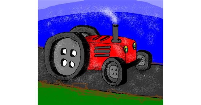 Drawing of Tractor by Janny Boy