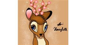 Drawing of Bambi by Holy Kirbo