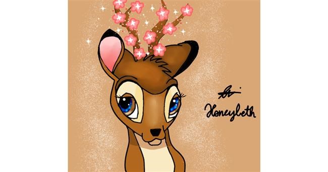 Drawing of Bambi by Holy Kirbo