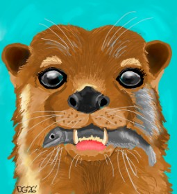 Drawing of Otter by GreyhoundMama