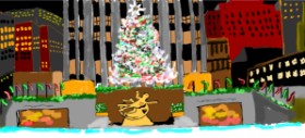 Kim の クリスマスツリー の絵