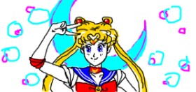 Drawing of Moon by FrancineVie
