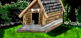 Drawing of Dog house by Çhåching