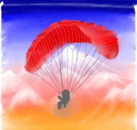 Drawing of Parachute by Annae
