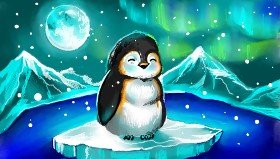 Хранительница の ペンギン の絵