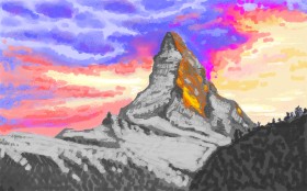 Рисунок на тему «Гора» — автор: shiNIN