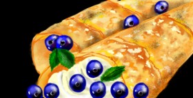 Drawing of Pancakes by Eclat de Lune