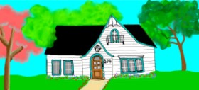 Рисунок на тему «Дом» — автор: Debidolittle