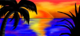 Sonnenuntergang-Zeichnung von DebbyLee