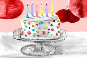 Mia の 誕生日ケーキ の絵