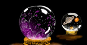 Рисунок на тему «Снежный шар» — автор: Eclat de Lune