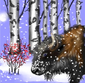 Рисунок на тему «Зубр» — автор: Leah