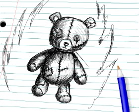 Drawing of Teddy bear by Sofie