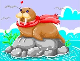 Рисунок на тему «Морж» — автор: Vulpix