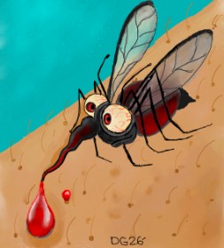 Рисунок на тему «Комар» — автор: GreyhoundMama
