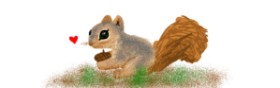 Drawing of Squirrel by Redd_Pandaii