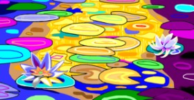 Drawing of Water lily by Swimmer