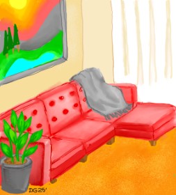 GreyhoundMama の ソファ の絵