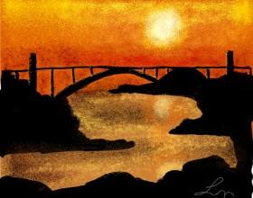 Sonnenuntergang-Zeichnung von Nonuvyrbiznis 