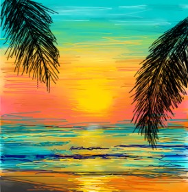 Sonnenuntergang-Zeichnung von KayXXXlee