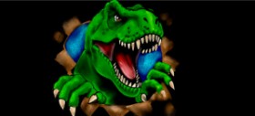 Drawing of T-rex dinosaur by Annie