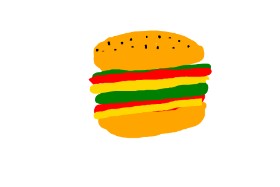 Drawing of Burger by Del