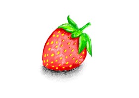Drawing of Strawberry by coconut