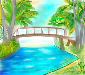 Shanthini の 川 の絵