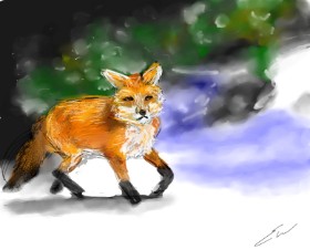 emrys の キツネ の絵