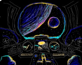 H2O の 宇宙船 の絵