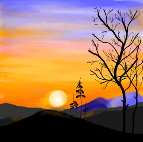 Sonnenuntergang-Zeichnung von TedsNan