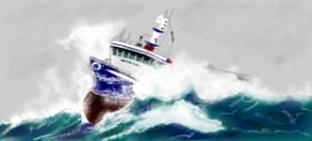 Çhåching の ボート の絵