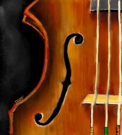 Drawing of Violin by GreyhoundMama