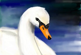 Drawing of Swan by JustMe