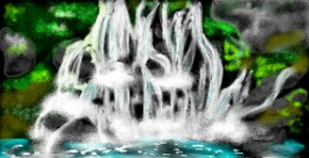 Рисунок на тему «Водопад» — автор: Eclat de Lune