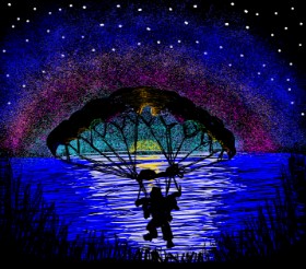 Drawing of Parachute by Geo-Pebbles