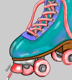 Drawing of Roller Skates by GreyhoundMama