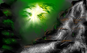 Рисунок на тему «Водопад» — автор: Zara