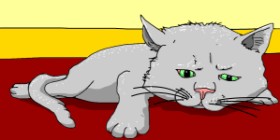 Swimmer の 猫 の絵