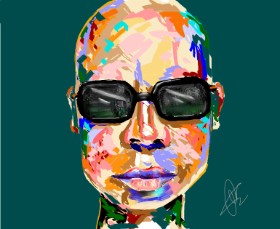 Audrey の サングラス の絵