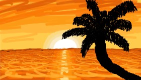 Sam の ヤシの木 の絵