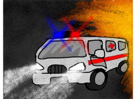 Darta の 救急車 の絵
