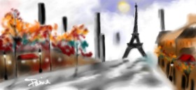 Çhåching の エッフェル塔 の絵