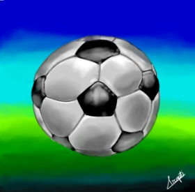 Prapti💜 の サッカーボール の絵