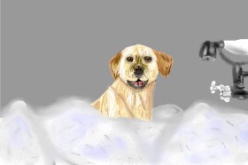 Mia の バスタブ の絵
