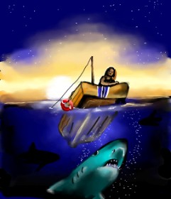 Drawing of Shark by Leah