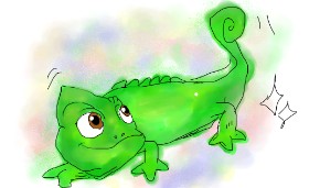 Рисунок на тему «Хамелеон» — автор: Han