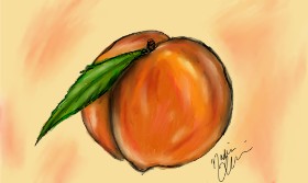 Ginger の 桃 の絵