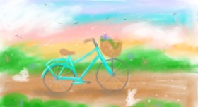 Kiara🤍 の 自転車 の絵