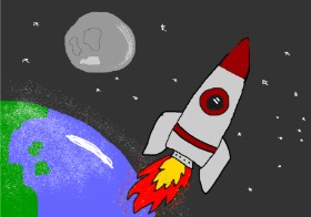 Рисунок на тему «Ракета» — автор: Dat Boi